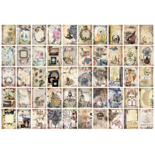 Foto - Bloc de scrapbooking cu hârtii decorative cu modele - 100 foi, model H