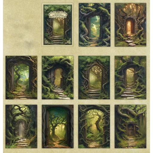 Foto - Bloc de scrapbooking de hârtie decorativă - Uși misterioase, 20 de bucăți