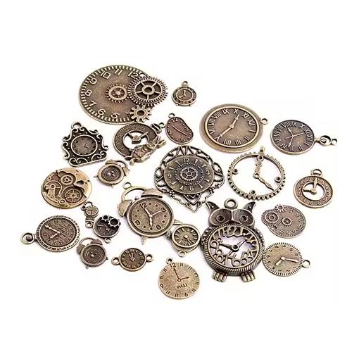 Foto - Scrapbooking decorațiuni metalice steampunk - Plăcuțe de bronz antic, 20 bucăți