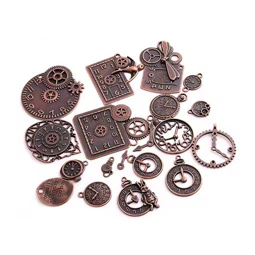 Foto - Scrapbooking decorațiuni metalice steampunk - Cupru antic, 20 bucăți