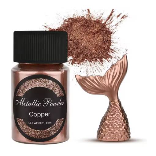 Foto - Pigment metalic pentru scrapbooking - Alamă antic, 20 ml