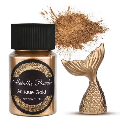 Foto - Pigment metalic pentru scrapbooking - Gold antic, 20 ml
