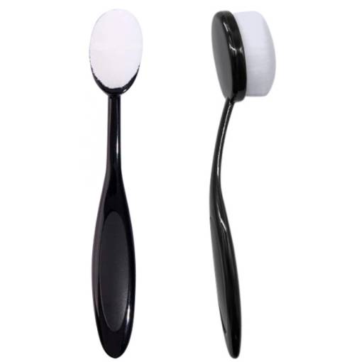 Foto - Pensulă netedă pentru scrapbooking - Neagră cu fire albe, 1 bucată