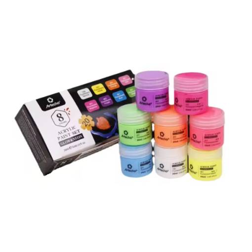 Foto - Scrapbooking vopsele acrilice neon - Set, 8 piese