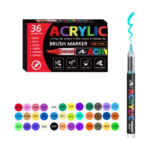 Foto - Markere acrilice pentru scrapbooking - 36 culori