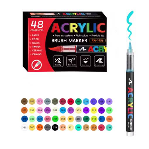 Foto - Markere acrilice pentru scrapbooking - 48 culori