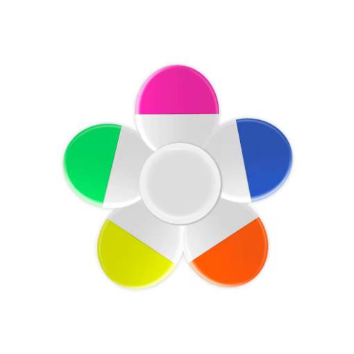 Foto - Marker evidențiator și spinner - 5 în 1, culori vii