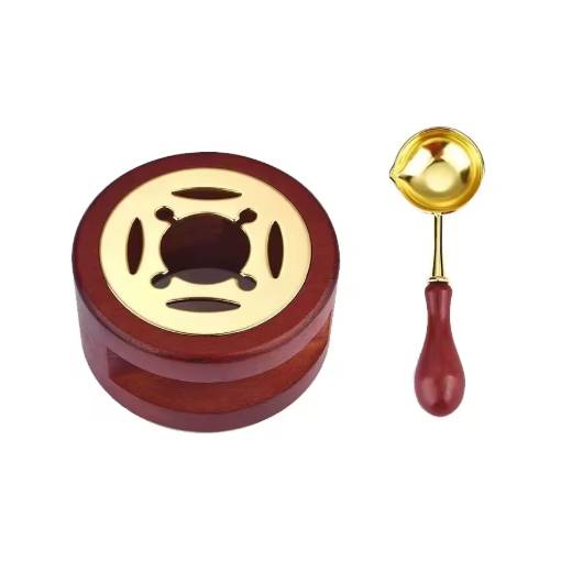 Foto - Set de scrapbooking pentru topirea ceară sigiliu - Maro