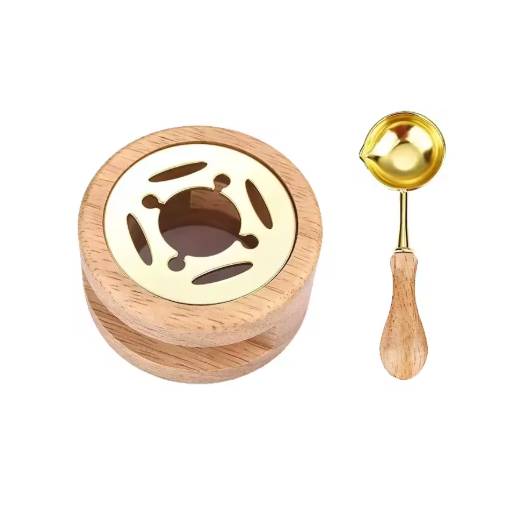 Foto - Set de scrapbooking pentru topirea ceară sigiliu - Bej