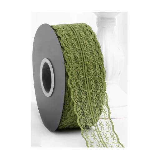 Foto - Scrapbooking dantelă - Verde, 45 metri