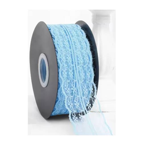 Foto - Scrapbooking dantelă - Albastru deschis, 45 metri