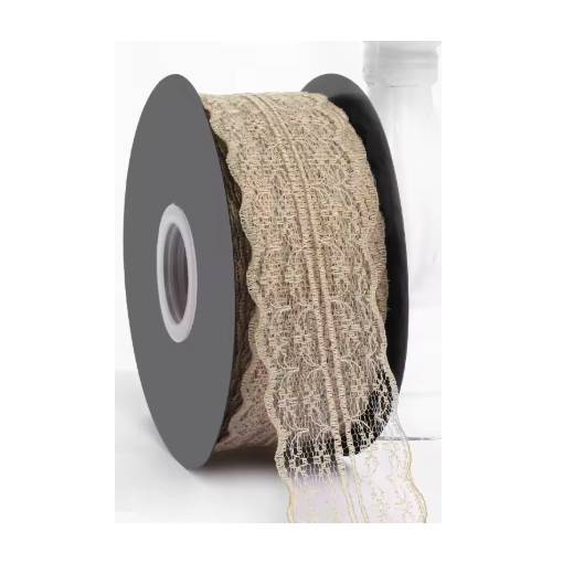 Foto - Scrapbooking dantelă - Khaki, 45 metri