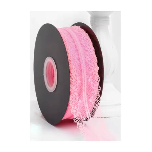 Foto - Scrapbooking dantelă - Roz strălucitor, 45 metri