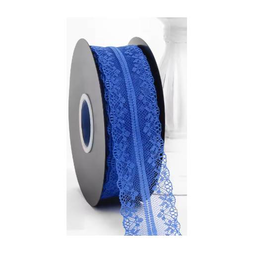 Foto - Scrapbooking dantelă - Albastră închisă, 45 metri