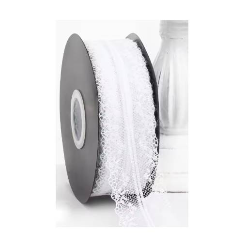 Foto - Scrapbooking dantelă - Albă, 45 metri