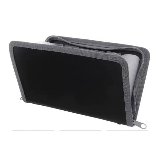 Foto - Coperte organizatoare cu fermoar pentru scrapbooking - Gri închis