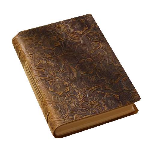 Foto - Jurnal de scrapbooking cu coperti din piele - Maro, modelat