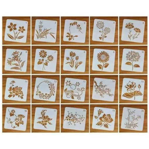 Foto - Set de șabloane pentru scrapbooking - Alb, 1 până la 20