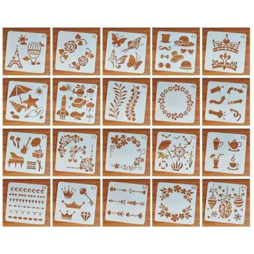 Foto - Set de șabloane pentru desenat - Alb, 41 până la 60