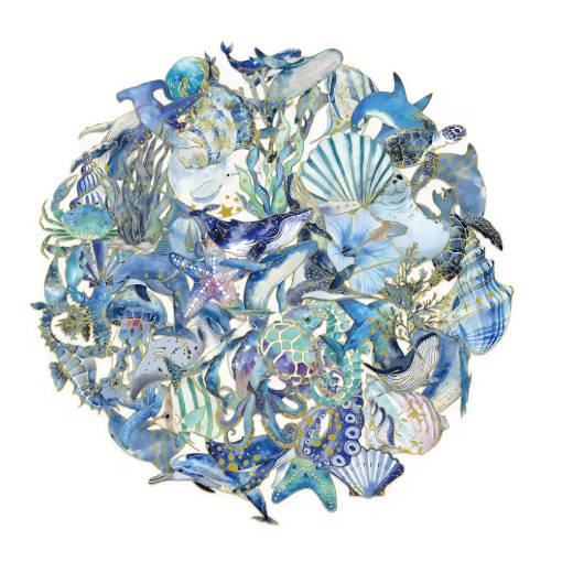 Foto - Autocolante pentru scrapbooking - Lumea subacvatică, 50 bucăți