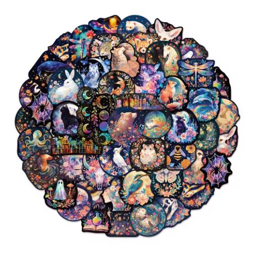 Foto - Autocolante Scrapbooking - Creaturi magice, 50 bucăți