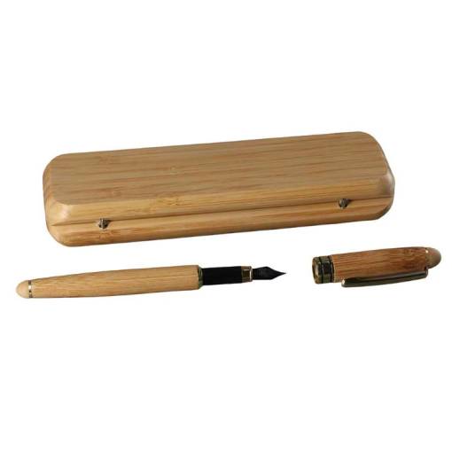 Foto - Pixul de completare din bambus Scrapbooking cu capac - Marron deschis