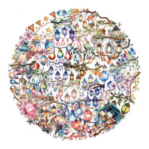 Foto - Stickere de scrapbooking - Lanterne, 50 bucăți