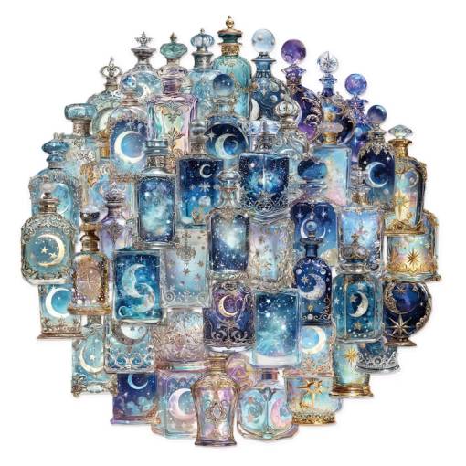 Foto - Stickere de scrapbooking - Faze lunare, 50 bucăți