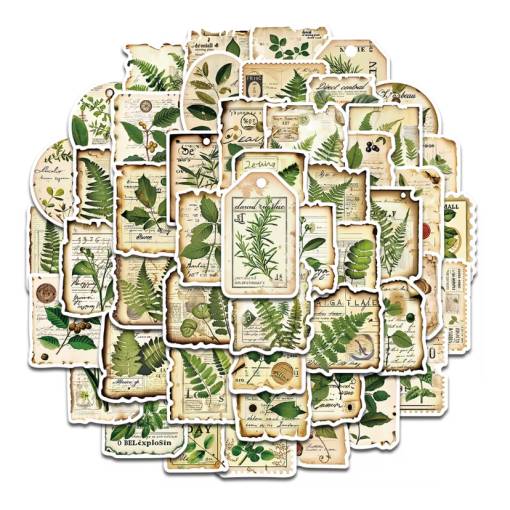 Foto - Autocolante de Scrapbooking - Plante Forestiere, 50 bucăți