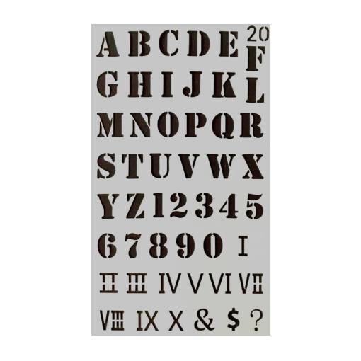 Foto - Scrapbooking șablonă pentru desen - Alfabet și cifre