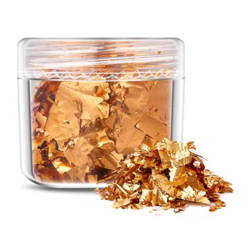 Foto - Decorațiuni de scrapbooking din folie metalică - Aur roz, JB03