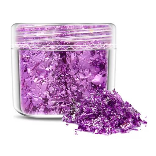 Foto - Decorațiuni de scrapbooking din folie metalică - Violet deschis, JB05