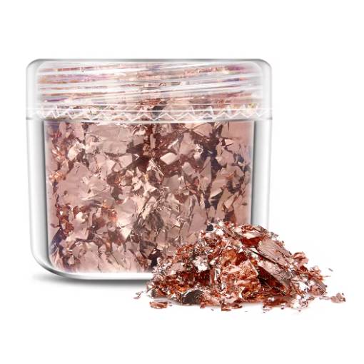 Foto - Decorațiuni de scrapbooking din folie metalică - Roz aurie, JB13