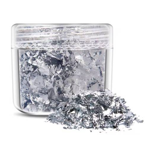 Foto - Decorațiuni de scrapbooking din folie metalică - Argintie, JB15