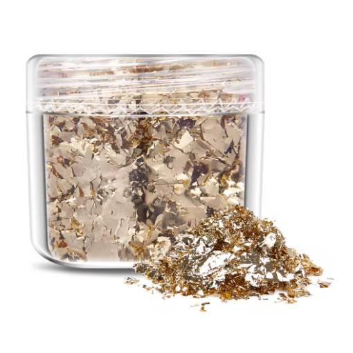 Foto - Decorațiuni de scrapbooking din folie metalică - Aurie pudrată, JB18