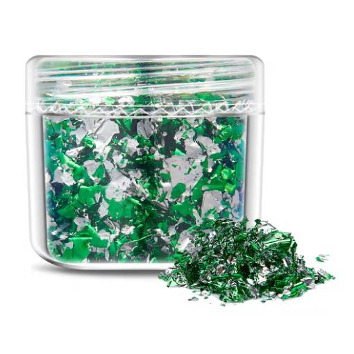 Foto - Decorațiuni de scrapbooking din folie metalică - Verde argintiu, JB25