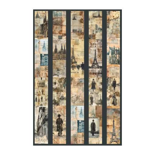 Foto - Scrapbooking Vintage bandă adezivă - Turnul Eiffel 02, 2 metri