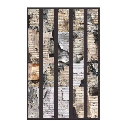 Foto - Scrapbooking Vintage bandă adezivă - Note 03, 2 metri