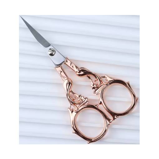 Foto - Foarfeci metalice pentru scrapbooking cu fenix - Aur roz