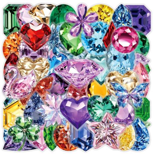 Foto - Autocolante pentru scrapbooking - Imitatie de diamante, 50 bucăți