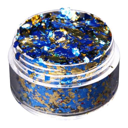 Foto - Decorațiuni de scrapbooking din folie metalică - Albastru auriu, JB77